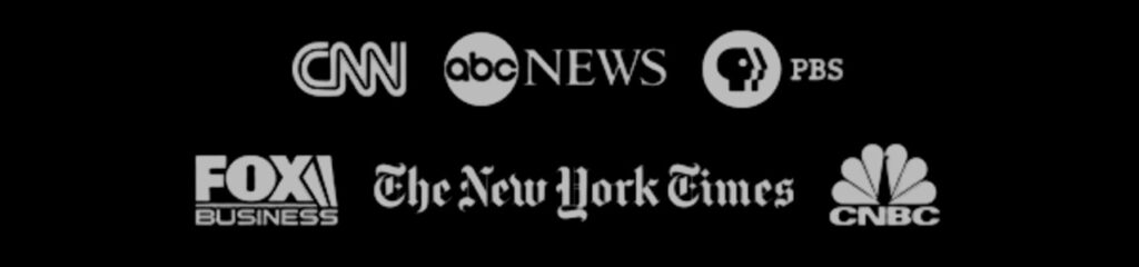 As seen on CNN, ABC News, PBS, Fox Business, The New York Times, CNBC